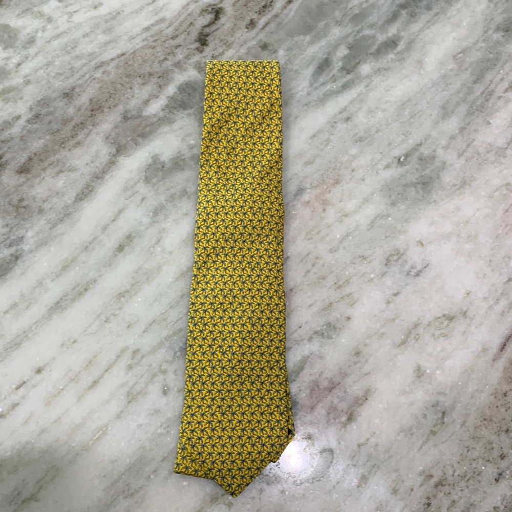 Brooks Brothers Yellow Palm tree tie